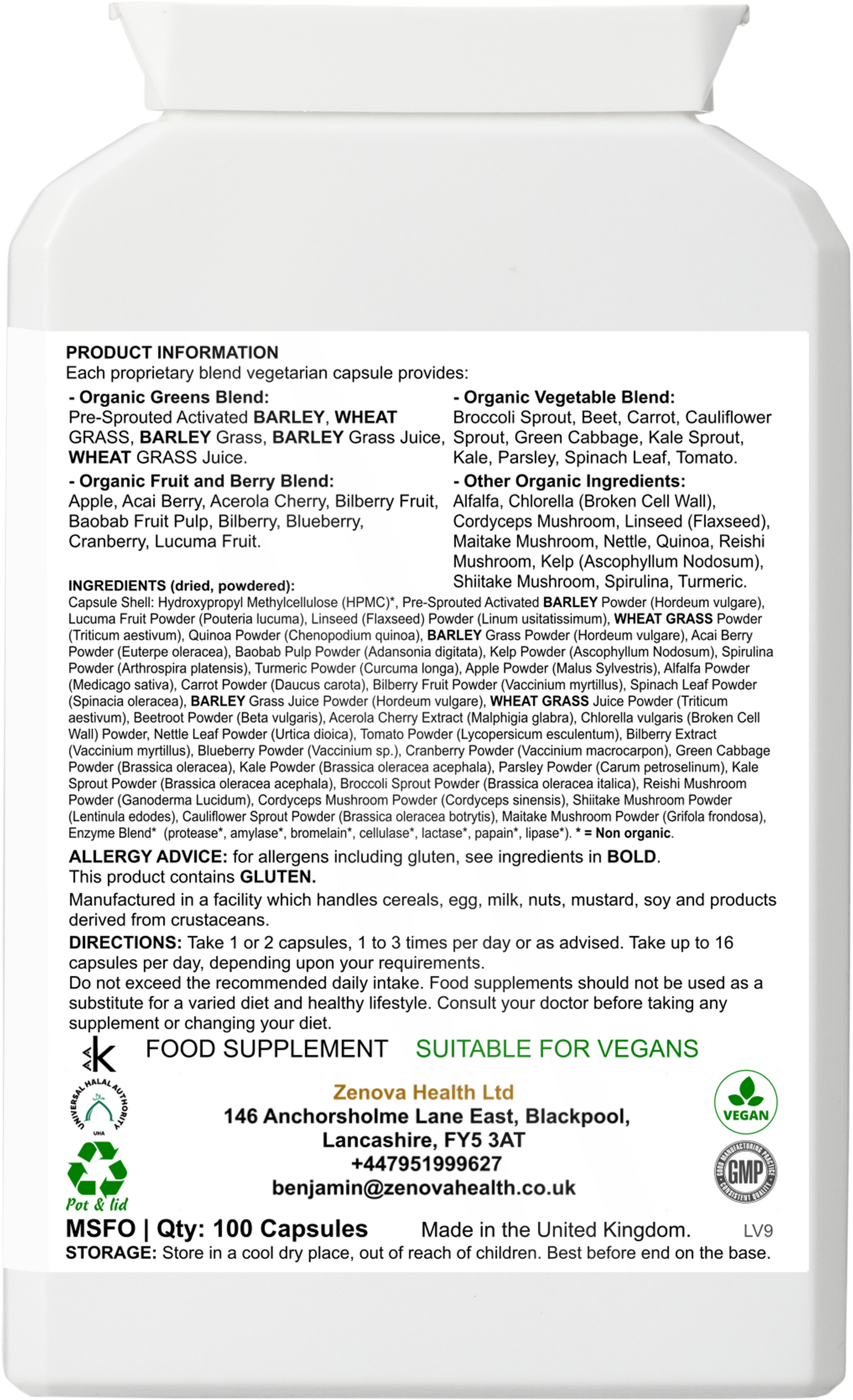 Organic Max Nutrient Blend