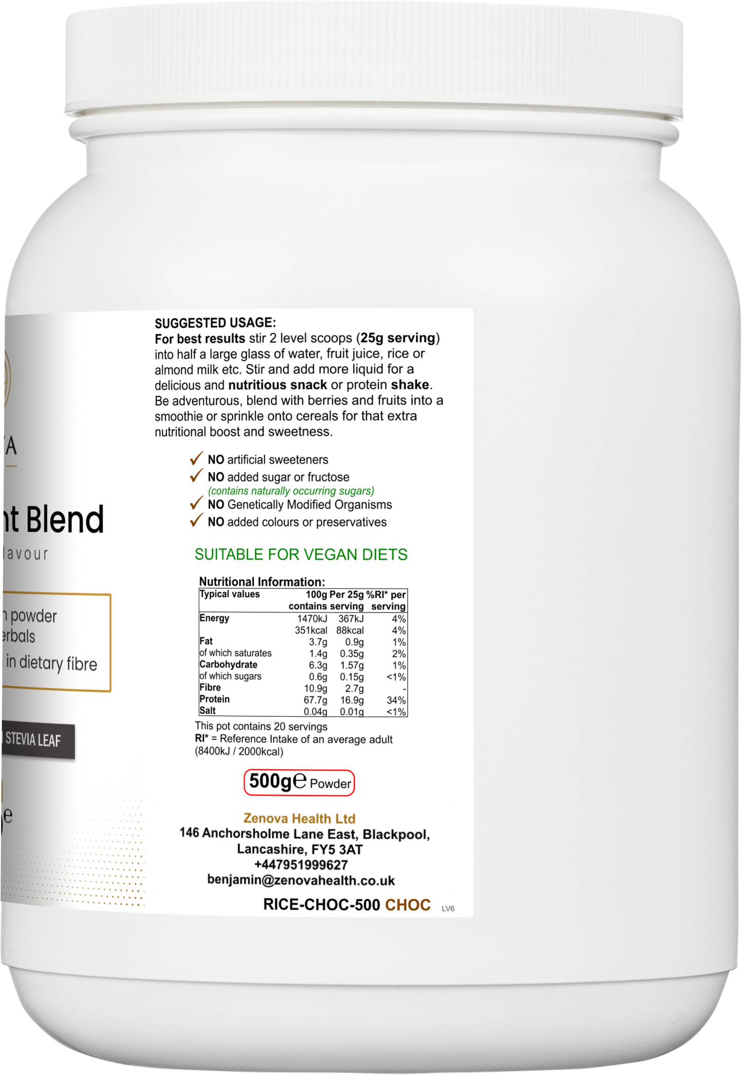 Rice Nutrient Blend (chocolate)