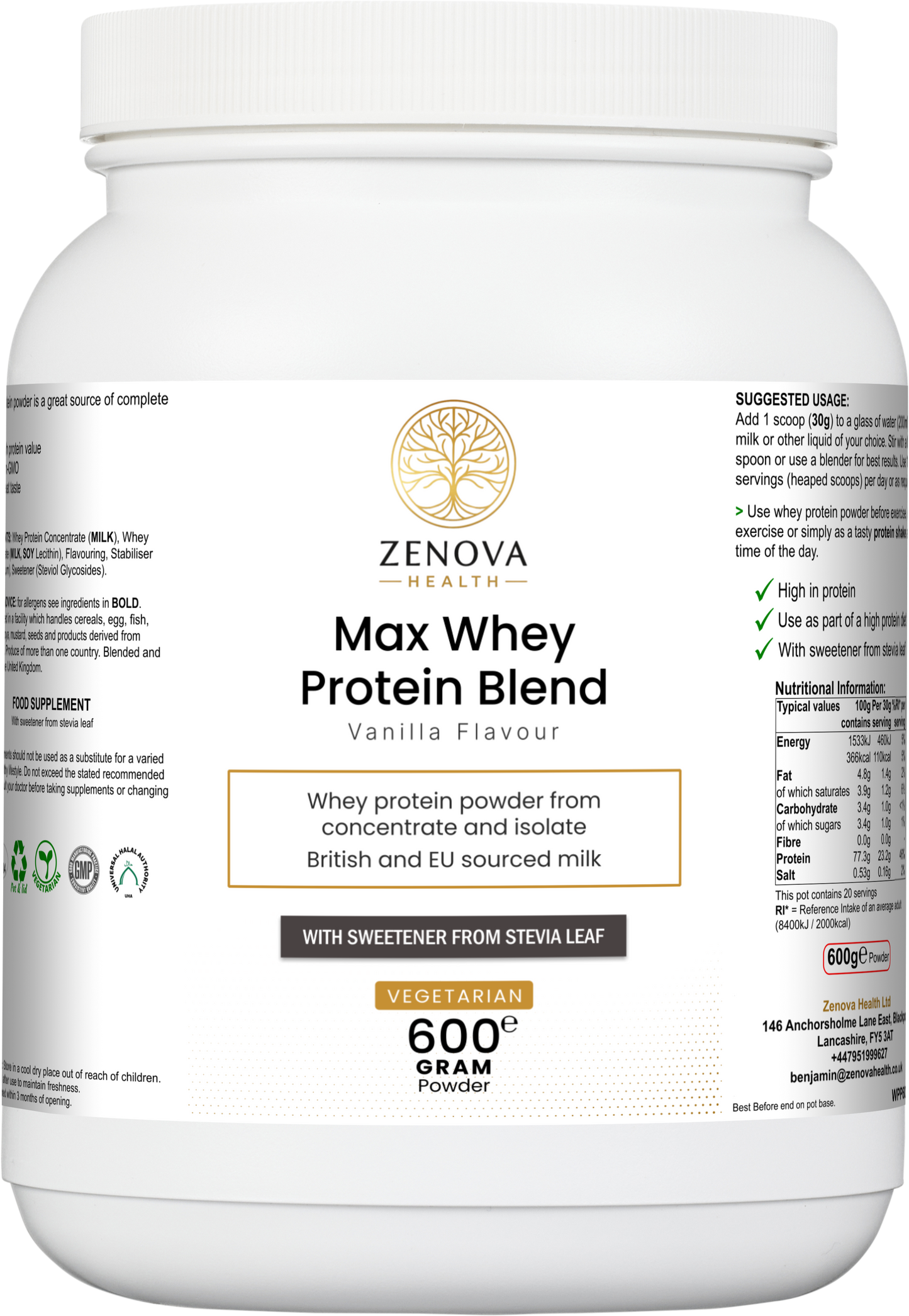 Max Whey Protein Blend (Vanilla Flavour)