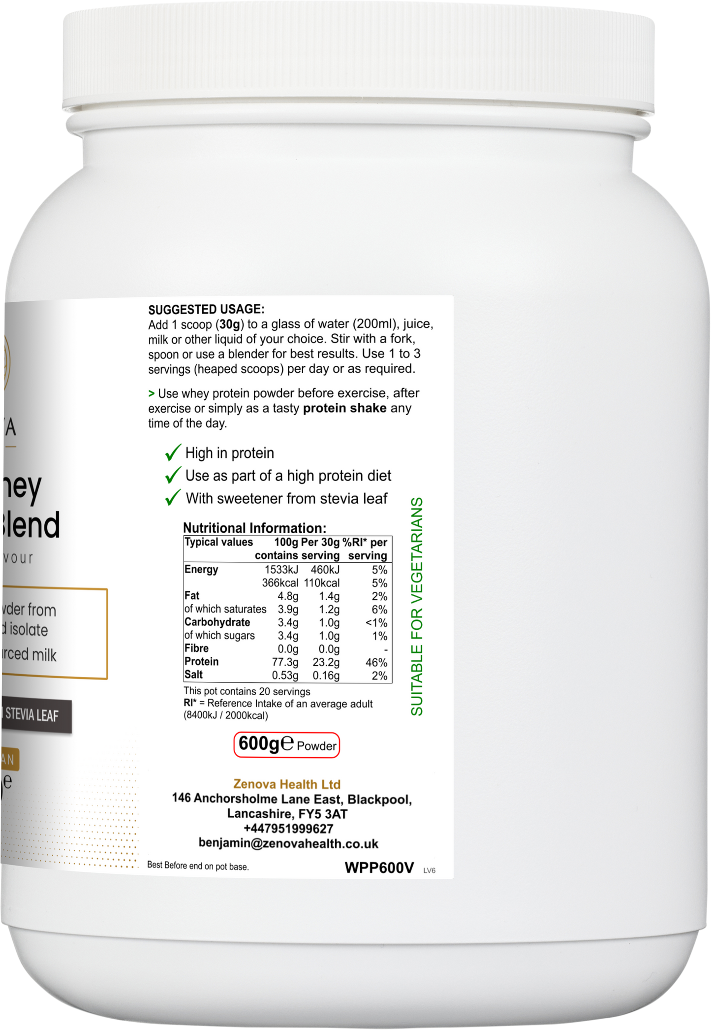 Max Whey Protein Blend (Vanilla Flavour)