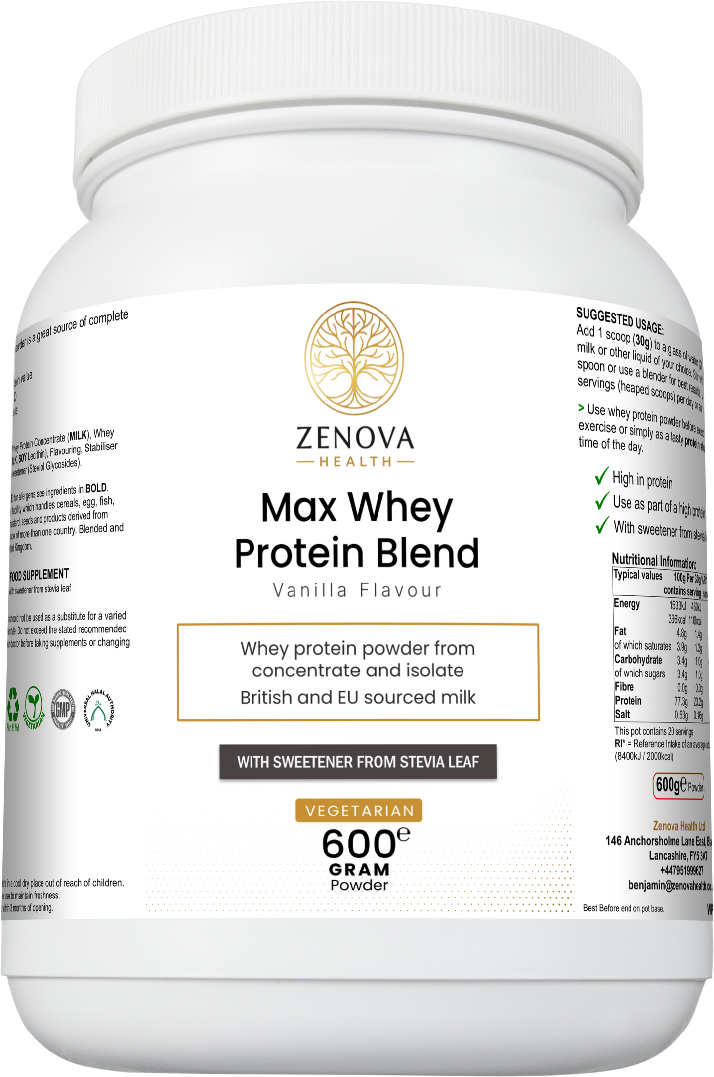 Max Whey Protein Blend (Vanilla Flavour)
